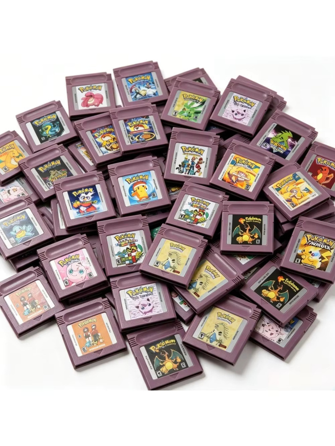 Bandai Pokemon-Serie Spielmodul für GBC Videospielkonsole in den Farben Rot, Blau, Schwarz und Pink - Bild 2