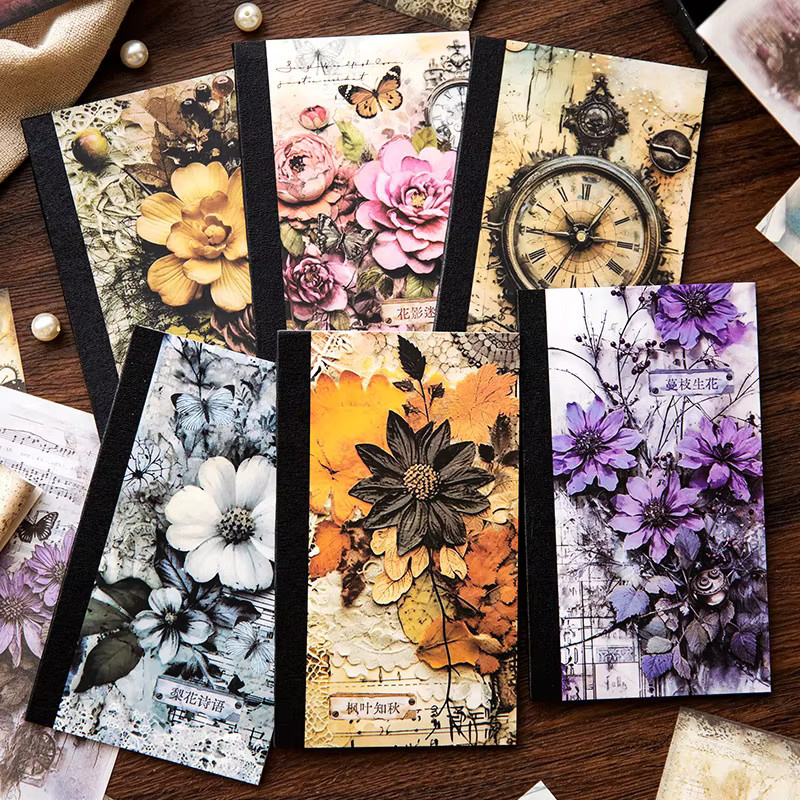 40 Stück Vintage Bastelpapier Set in Multicolour für Scrapbooking, Tagebuch und DIY Junk-Journal-Zubehör - Bild 1