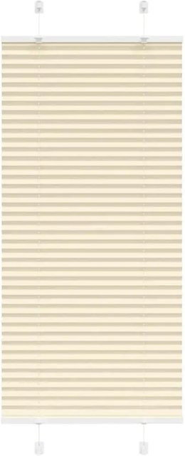 vidaXL Plissee Creme halbtransparent aus Polyester B: 65 cm, H: 150 cm - Bild 1