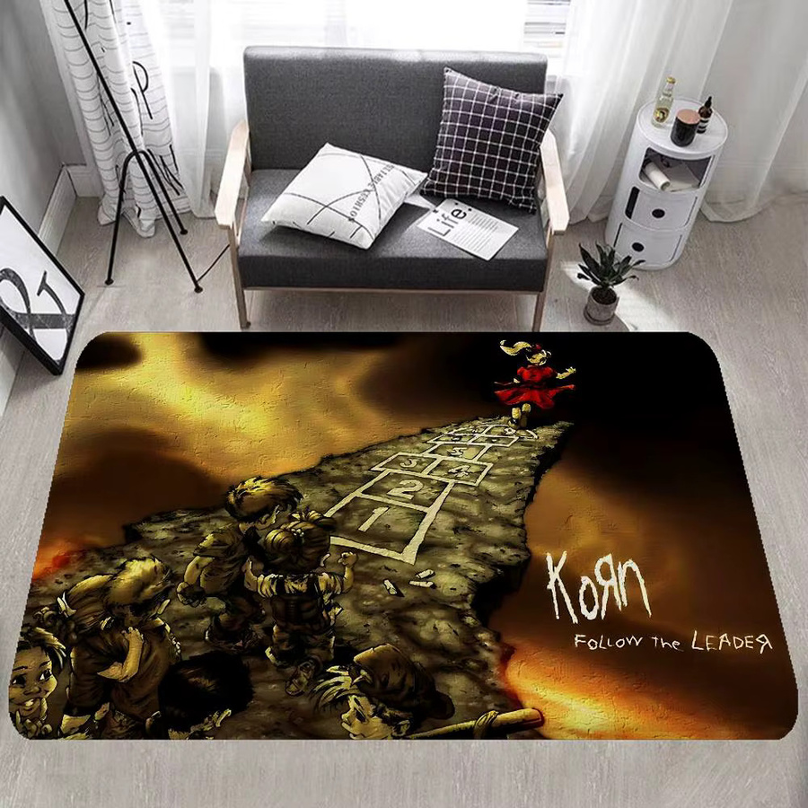 Potdemiel Rock Band Room Mat, rutschfeste und wasserabsorbierende Streifenmatte in Multicolour - Bild 4