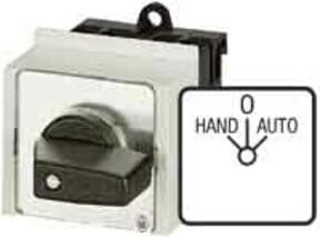 Eaton Steuerschalter 2pol. HAND 0 AUTO T0-2-15432/IVS in Schwarz und Grau mit IP30 Schutzart für DIN-Schiene - Bild 1