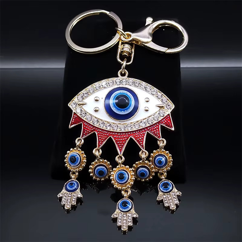 AFAWA Hamsa-Hand-Anhänger, Metall, Gold, Unisex - Bild 2