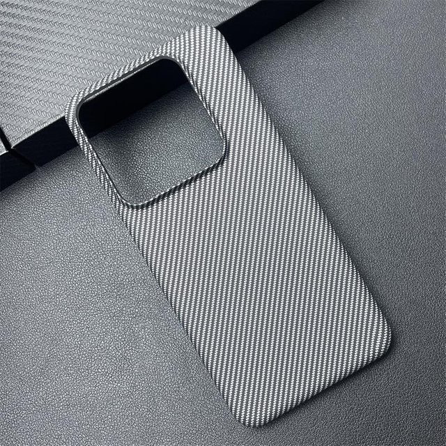 Ultra dünne Hartschalen-Hülle mit Carbonfaser-Textur für Xiaomi Redmi K50 Ultra in Grau - Bild 1