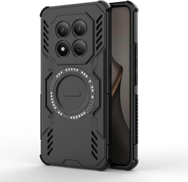 ELVEV Stoßfeste Magnetische Hülle für Xiaomi POCO M8 und POCO M8 Pro 5G aus PC und TPU mit Wärmeableitung - Bild 1