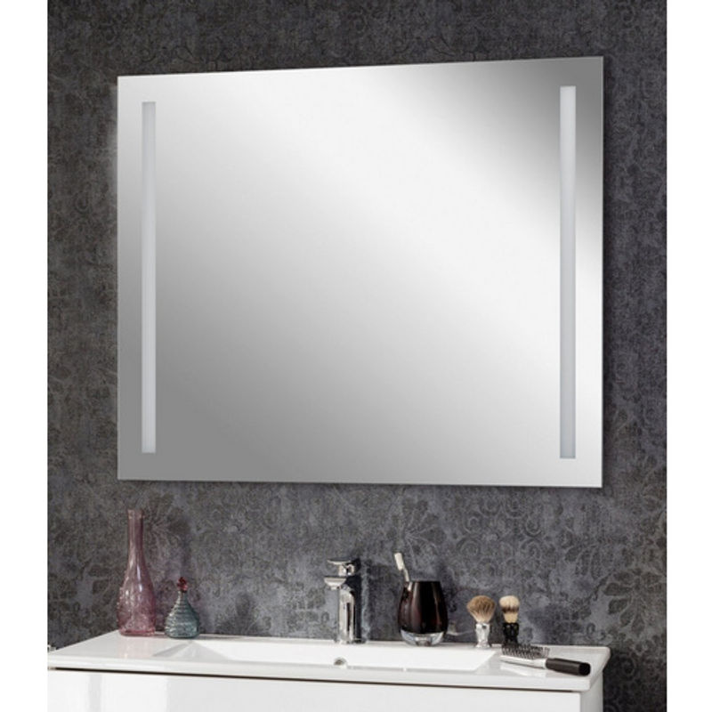 Fackelmann Spiegelelement Linear mit LED-Beleuchtung, grau, B/H/T: 100 x 75 x 2 cm - Bild 2