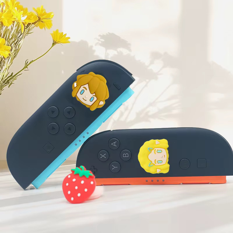 2 Stück Legend of Zelda Link Silikonkautschuk Daumengriffe für Nintendo Switch, PS5, Xbox und JoyCon Controller in Multicolour - Bild 2
