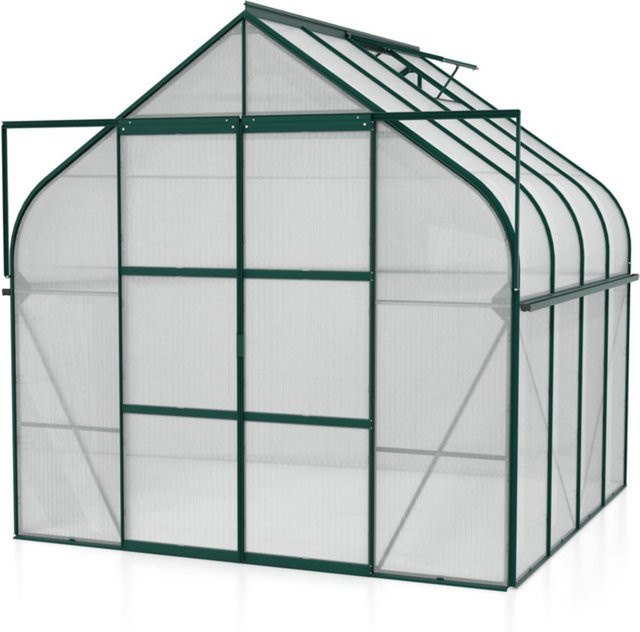 Vitavia Gewächshaus Diana 6700 in Smaragdgrün mit 6,7 m² Fläche und 4 mm HKP-Platten - Bild 1