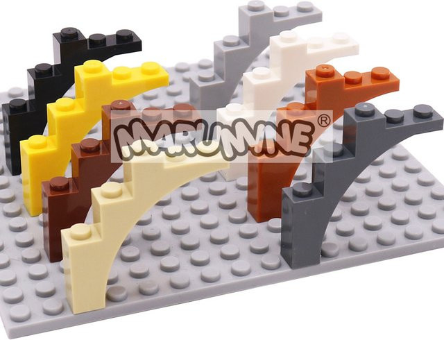 Marumine MOC-Steine Bausteine Teile, 15-teiliges Set, Grau, Bunt / Mehrfarbig - Bild 1