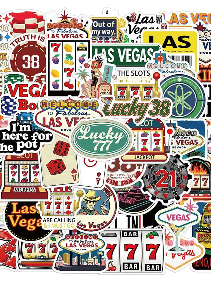 Charile Las Vegas Graffiti Aufkleber, Vintage Cartoon City, Wasserdicht - Bild 5