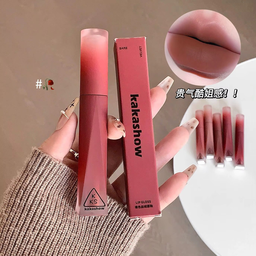 Kakashow Lippenstift, Matter Samt-Lipgloss, Nude, Damen - Bild 3