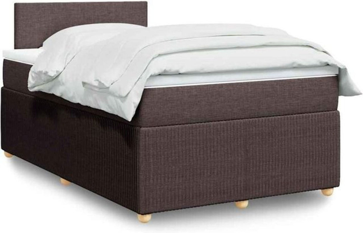 Vidaxl Boxspringbett mit Matratze aus Stoff in Braun, B/T/H: 190 x 120 x 100,5 cm - Bild 1