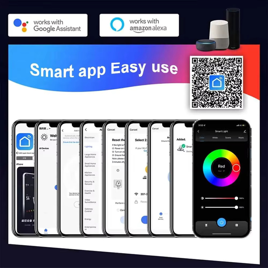 Tuya Smart WiFi LED-Controller für RGB/RGBW/RGBCCT LED-Streifen mit Infrarot-Fernbedienung, kompatibel mit Amazon Alexa und Google Assistant, Farbe: Weiß - Bild 2