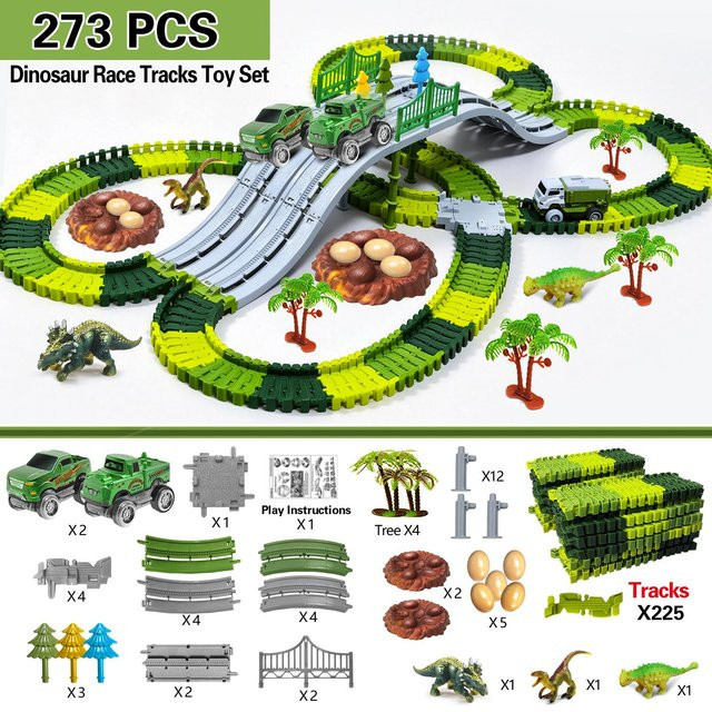 Linyi toy car Dinosaurier Rennbahn Spielzeug, Elektrisch, ab 3 Jahre - Bild 1