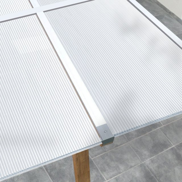 FLOORDIREKT Polycarbonat Doppelstegplatte Hohlkammerplatte Transparent B: 60,5 cm, B: 125,0 cm, UV-beständig und wetterfest für Gewächshaus, Frühbeet oder Terrassendach - Bild 1