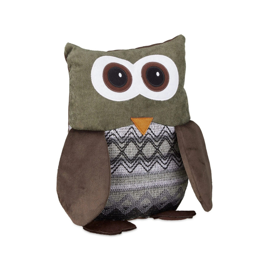 Relaxdays Türstopper Eule aus Polyester in Braun, B/T/H: 24 x 14 x 14 cm - Bild 2