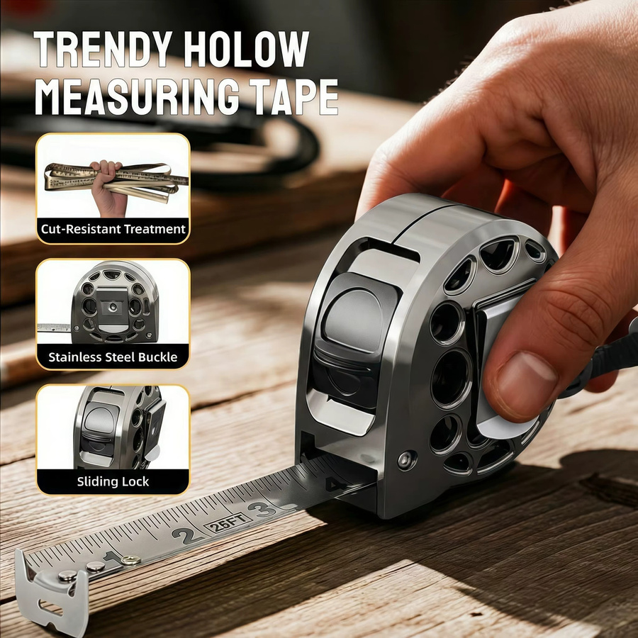 PROBON Maßband in Cool Grey, wasserdicht und hochpräzise mit Clip und Karabiner - Bild 6
