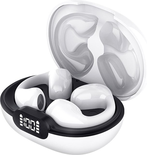 Andoer JR05 Clip-Ohrhörer kabelloses Bluetooth In-Ear Headset weiß - Bild 1