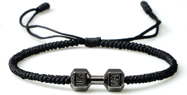Reliatonny Armbänder, gewebt, Rot Schwarz, Edelstahl, Unisex - Bild 1