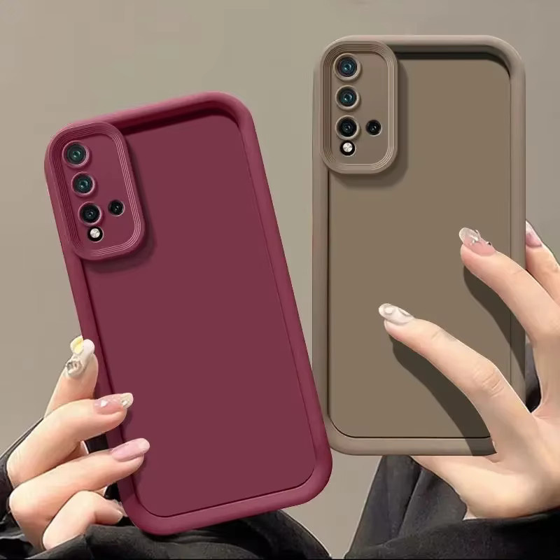 Huawei Nova 5T Silikon Schutzhülle in Weiß mit quadratischem Flüssigkeitsdesign, stoßfest und dünn - Bild 1