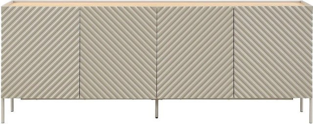 Vente-unique Sideboard Tasiba Modern in Beige Naturfarben Hell, Breite: 200 cm - Bild 1