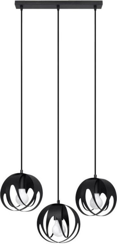 Sollux Pendelleuchte Tulos Modern Schwarz aus Metall mit 3x E27 Neutralweiß - Bild 1