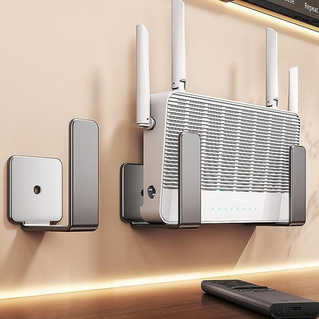Metall Wandhalterung für Router, Modem und Set-Top-Box ohne Bohren, 2/4/6er Set - Bild 1