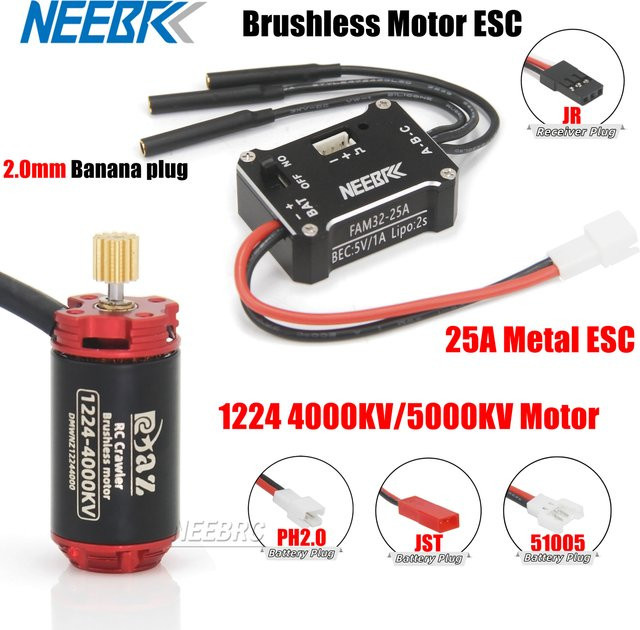 NeebRC Bürstenloser Motor mit Metall ESC für RC Crawler Upgrade Teil - Bild 1