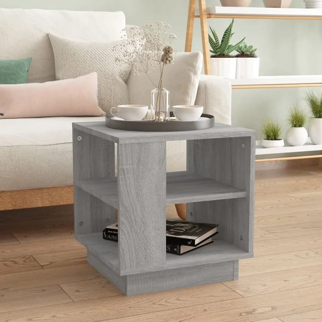 vidaXL Couchtisch in Grau Sonoma aus Holzwerkstoff mit modernem Design, B/T/H: 40 x 40 x 43 cm - Bild 1