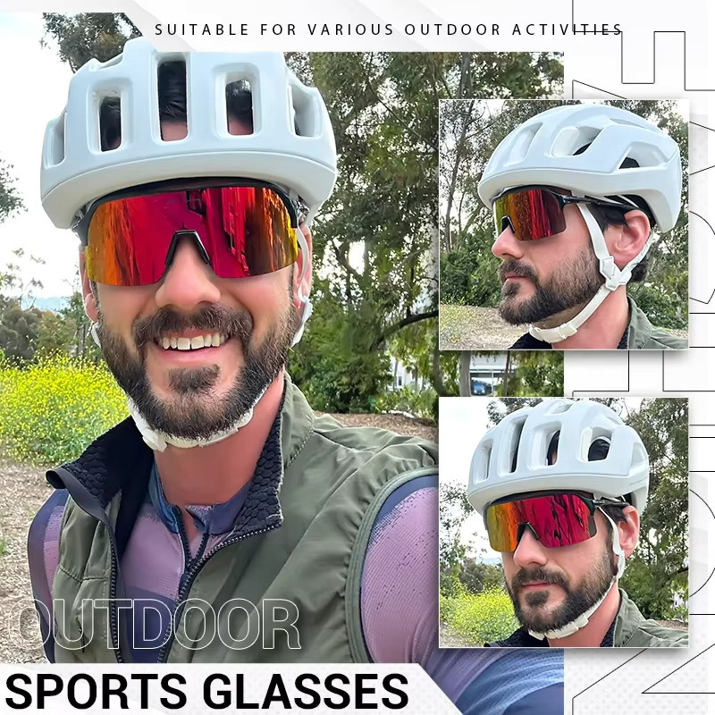 KAPVOE Sonnenbrille, Sportsonnenbrille, Vollrand, Kunststoff, Unisex, Schwarz - Bild 3