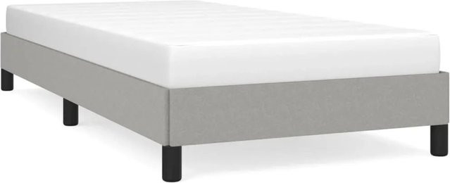 vidaXL Bettgestell aus Stoff in Grau mit Polsterrahmen, B/T/H: 90 x 200 x 203 cm - Bild 1