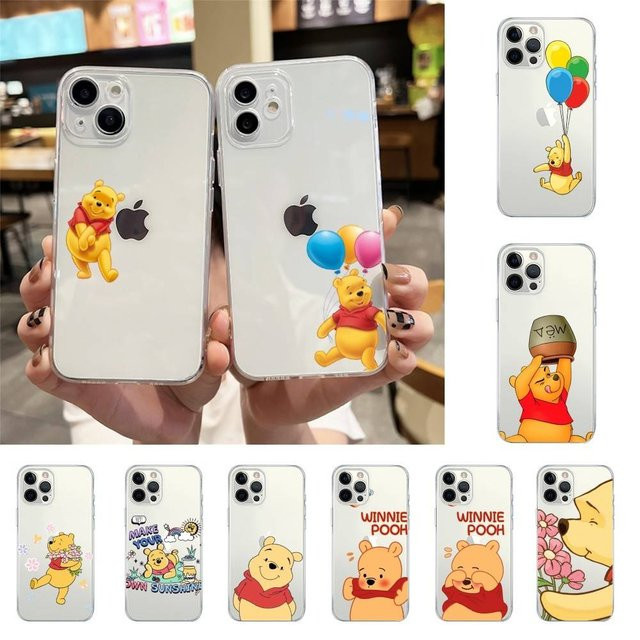 Mesuca Winnie-Puuh Handyhülle für iPhone 17 16 15 14 Plus 13 12 11 Pro Max, transparente stoßfeste Rückabdeckung - Bild 1