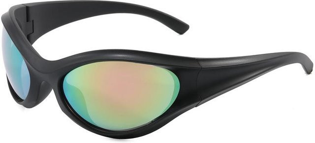 Dote Sportsonnenbrille, Unisex, Vollrand, Kunststoff, Schwarz, Wrap - Bild 1