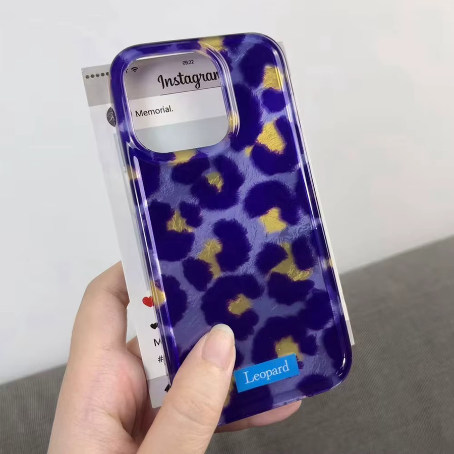 FunYudas Handyhülle mit Retro Lila Leopard Vortex Textur für Samsung Galaxy S24 S25 S23 S22 S21 S20 FE Ultra und Edge - Bild 3