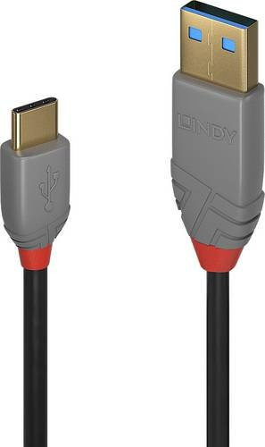 Lindy USB 2.0 Kabel mit USB-A und USB-C Stecker in Schwarz, 3,00 m - Bild 1