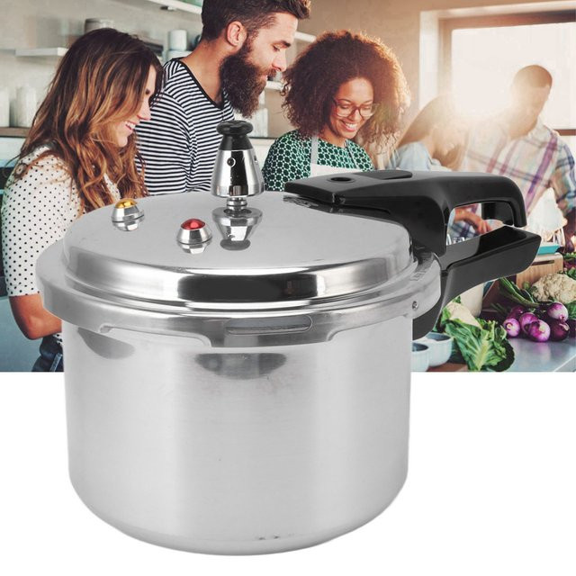 Fdit Mini-Schnellkochtopf aus Edelstahl in Silber, 3 l, Durchmesser Unterseite: 18 cm, für Induktionsherd geeignet - Bild 1