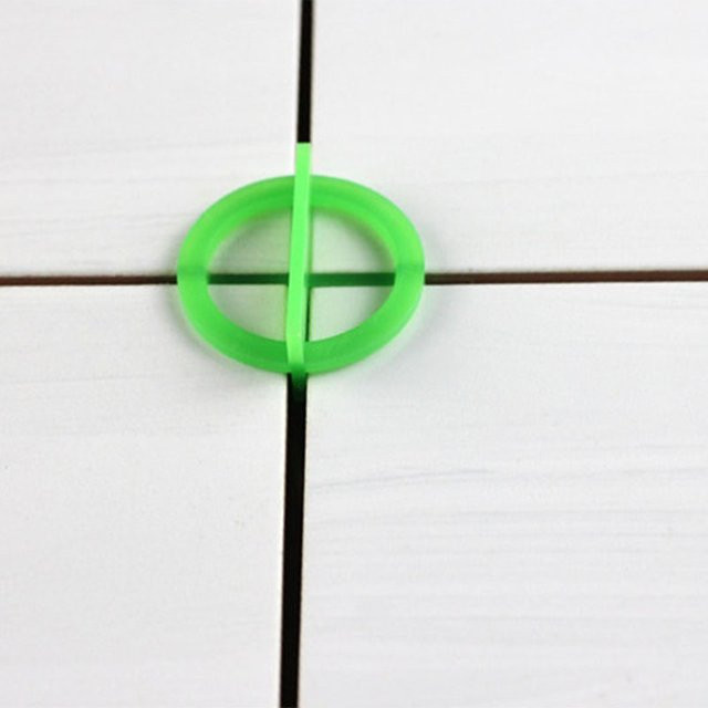 100 Stück Fliesen Nivellierung Clips aus recycelbarem Nylon in Grün für Boden- und Wandverlegung - Bild 1