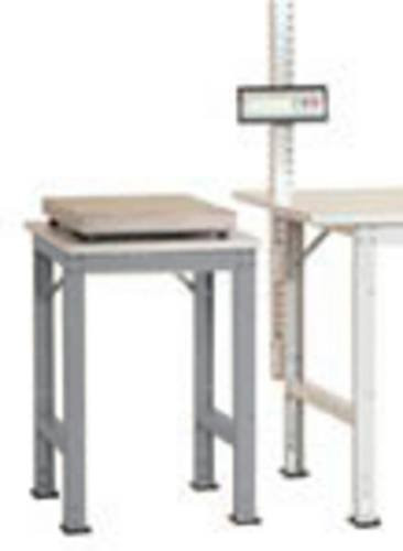 Manuflex PACKPOOL Spezial Beistelltisch in Grau mit höhenverstellbarer Kunststoffplatte, B/T/H: 50 x 60 x 72,2-102,2 cm - Bild 1