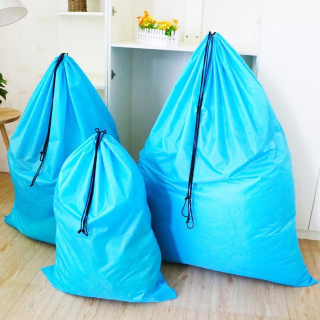 DC-HOME Textile Wäschebeutel mit Kordelzug in Blau, B/H: 50 x 70 cm - Bild 1