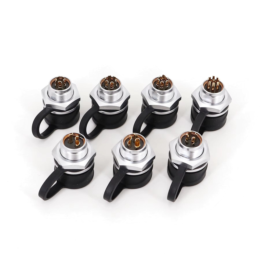 Weipu SF12 Push-Pull Aviation Stecker IP67 wasserdichter Metall-Kabelstecker in Silber - Bild 2