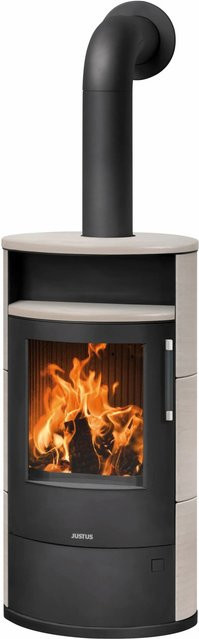 Kaminofen Justus Island 7 2.0 in Schwarz und Beige mit 7 kW Leistung - Bild 1