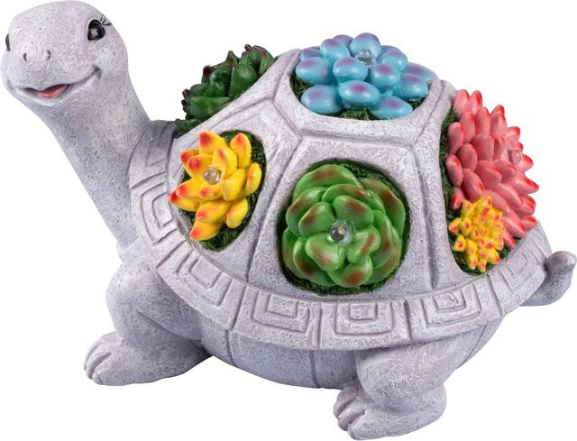 Solar-LED-Dekofigur Schildkröte Marie von viva domo in Grau und Multicolour - Bild 1