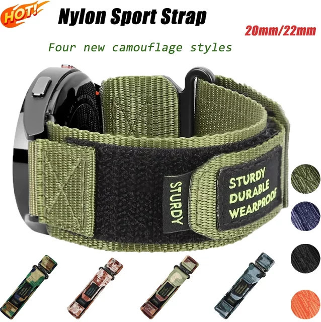 CAOWTAN Uhrenarmband Nylon, Schwarz, Unisex - Bild 1
