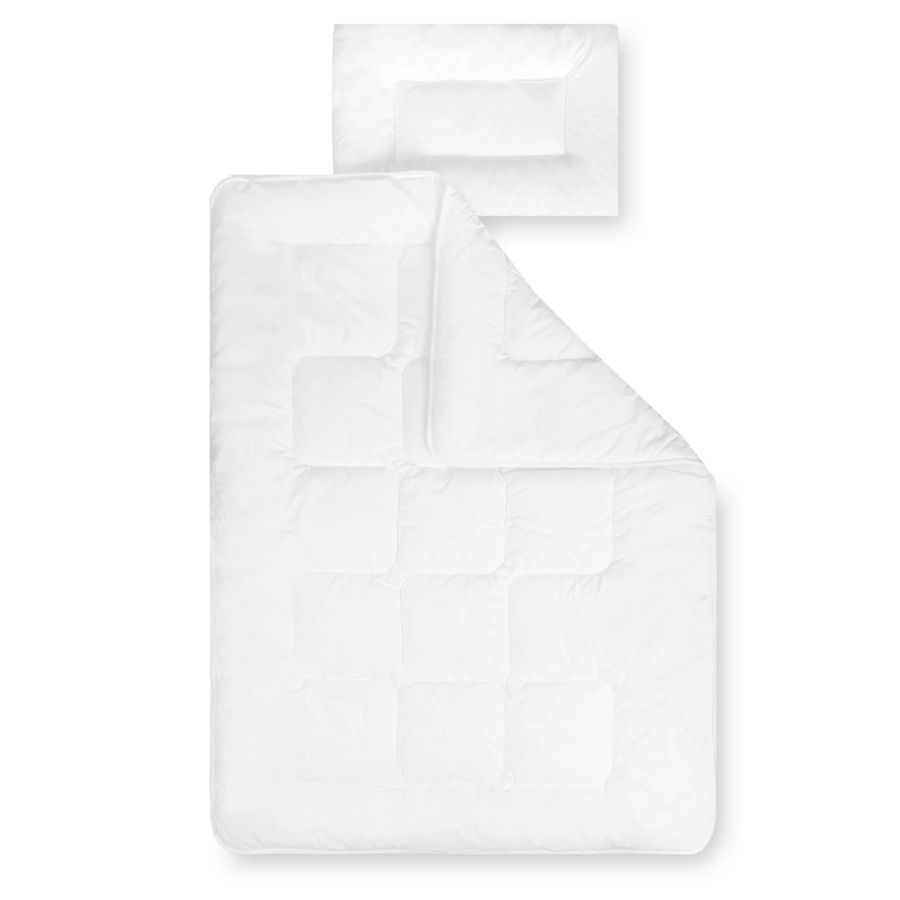 Julius Zöllner Set Basic Ganzjahres Kinder Bettdecke und Kissen in Weiß, B/T/H: 100 x 135 cm und 40 x 60 cm - Bild 1