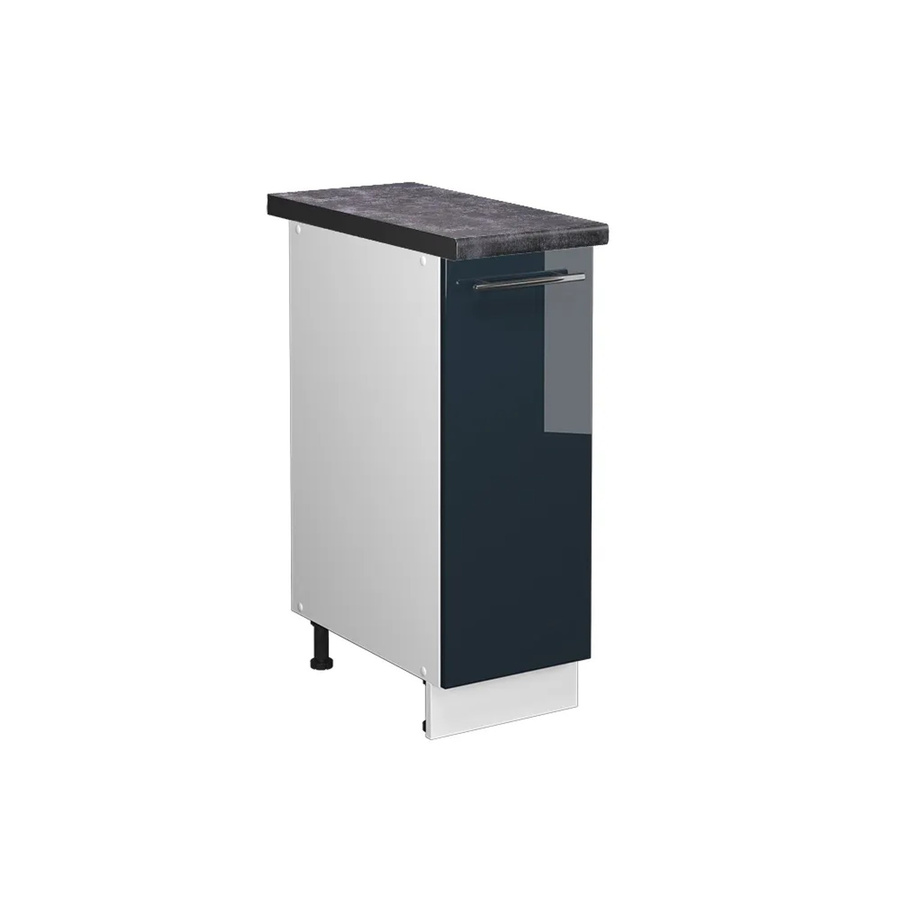 Vicco Apothekerschrank Fame-Line Dunkelblau Hochglanz Weiß mit Anthrazit-Elementen Breite: 30 cm - Bild 2