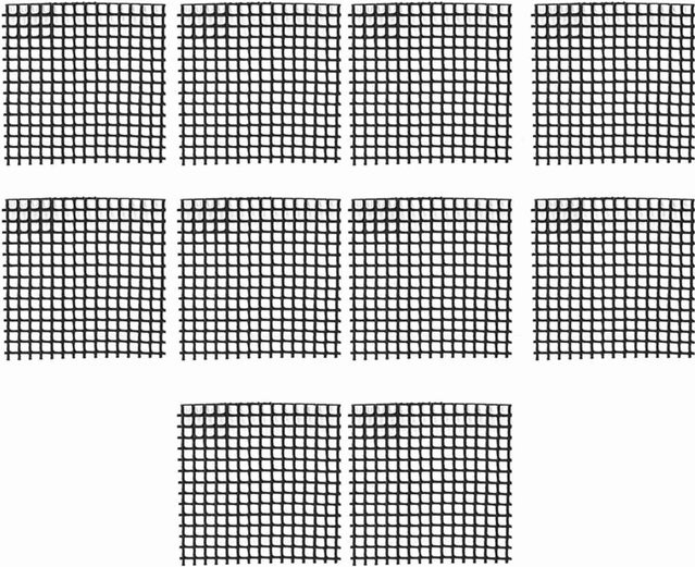 10er Set TOMTOP JMS Garten Mesh-Matten für Blumentöpfe aus Kunststoff, Schwarz, B/B: 5 x 5 cm - Bild 1