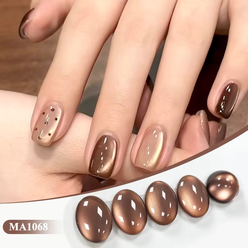 MEET ACROSS Magnetischer Gel Nagellack Kaffee Sonnenuntergang, 7 ml - Bild 3