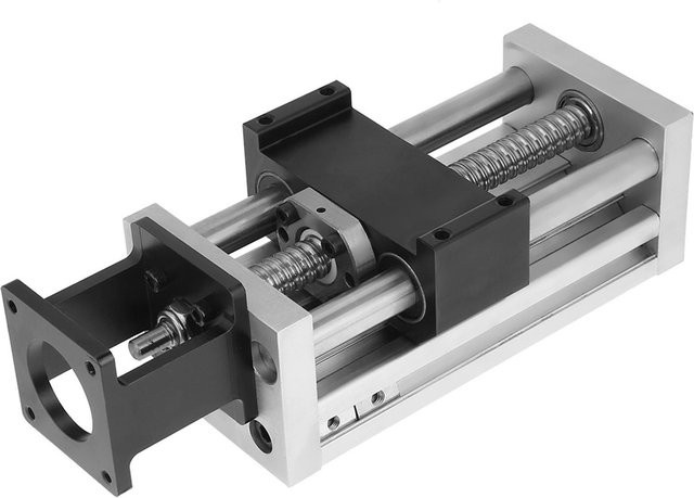 Nensit Manuelle Schiebetisch Lineare Bühne mit Kugelgewindetrieb, Farbe: Silber, Schiebehub: 100 mm - Bild 1