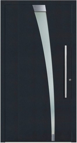KNOCK Aluminium-Haustür Marte in Anthrazit Grau mit Glaseinsatz und RC2 Schutz - Bild 1