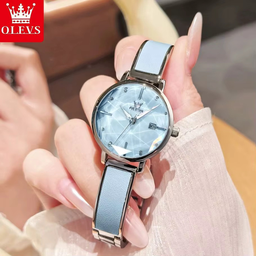 OLEVS Armbanduhr, Automatik, Edelstahl, Weiß, Damen - Bild 2