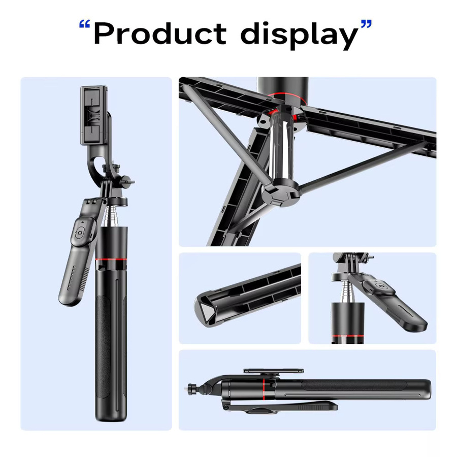 MEUYAG Selfie Stick-Stativ mit Fülllicht und Bluetooth-Fernbedienung, 360 Grad Rotation, Schwarz - Bild 6